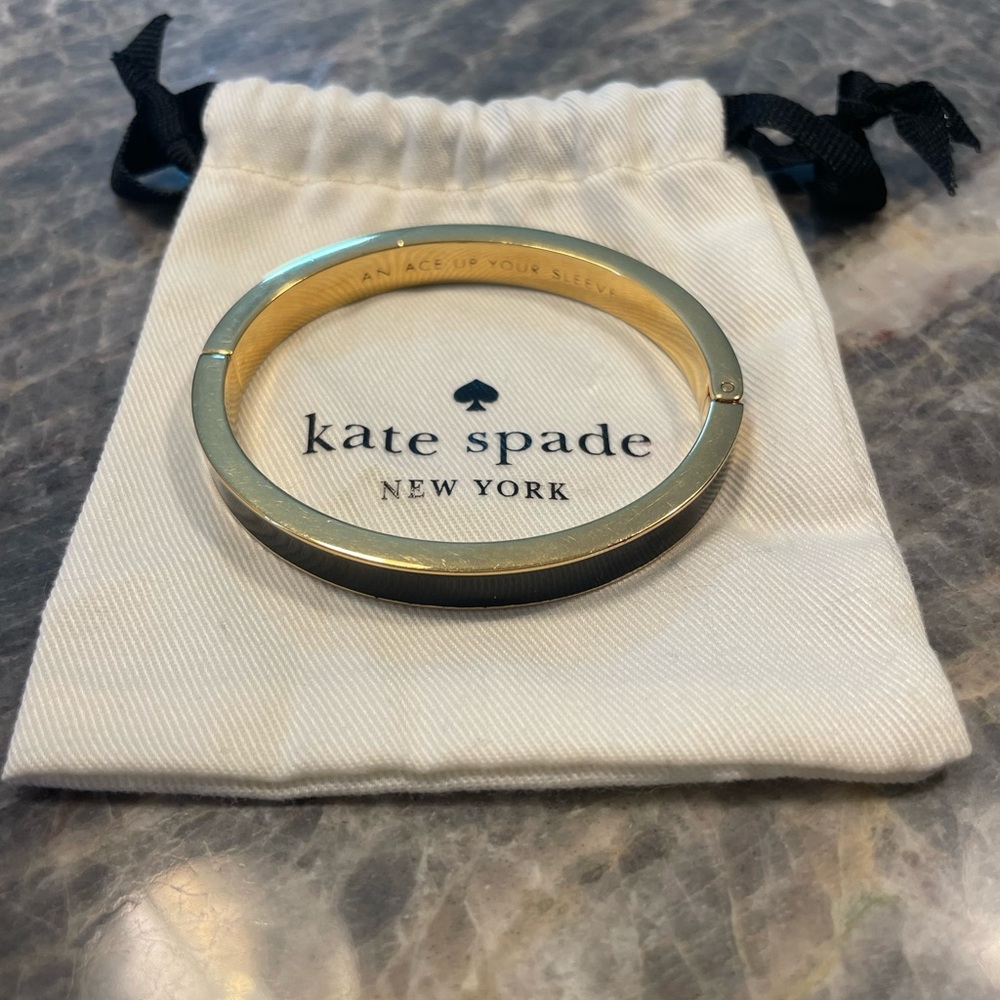 Kate Spade Ace Up Your Sleeve Black & Gold Bracelet